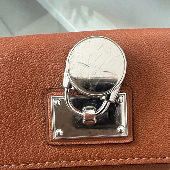 Michael Kors Tan Leather Wallet with Silver Accents - Picture 6 of 6